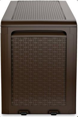 Садовий ящик для тераси коричневий 270 л Samoa Rattan Box Keter