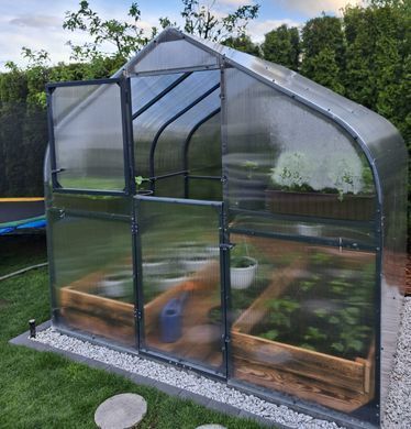 Дачна теплиця з полікарбонату PTF Tomato Premium Plus 250x205 см антрацит