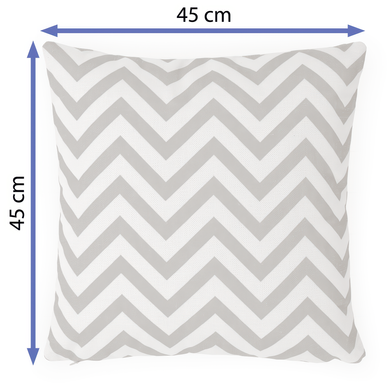 Подушка декоративна Red ZigZac 45&times;45 см червона геометрична&nbsp;MoodMe