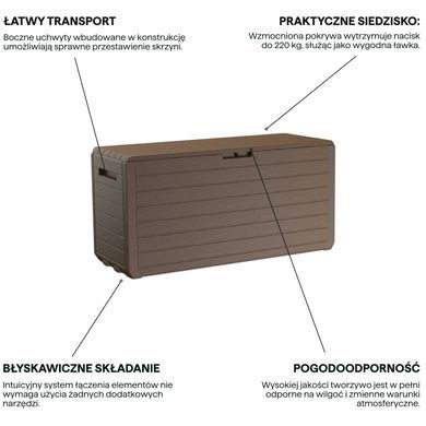 Сундук для хранения ATLAS 270 л пластиковый коричневый Keter