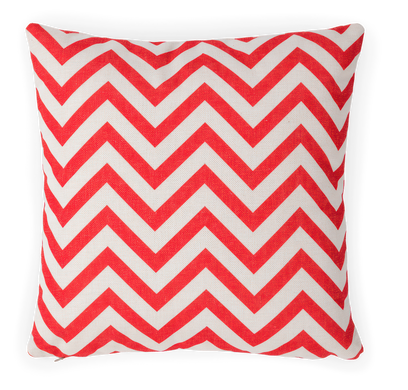 Подушка декоративна Red ZigZac 45&times;45 см червона геометрична&nbsp;MoodMe