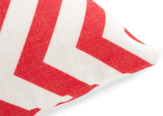 Подушка декоративна Red ZigZac 45&times;45 см червона геометрична&nbsp;MoodMe