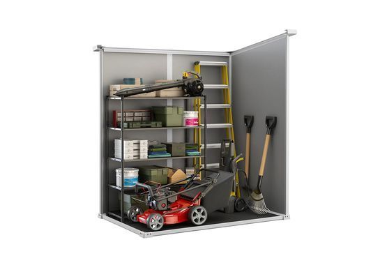 Садовий будиночок пластиковий KETER Manor 6x4 183,5 x 111 x 200,5cm сіро-білий