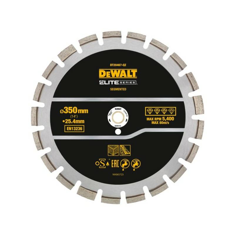 Алмазный сегментный диск DeWALT DT20467 ELITE 350 мм