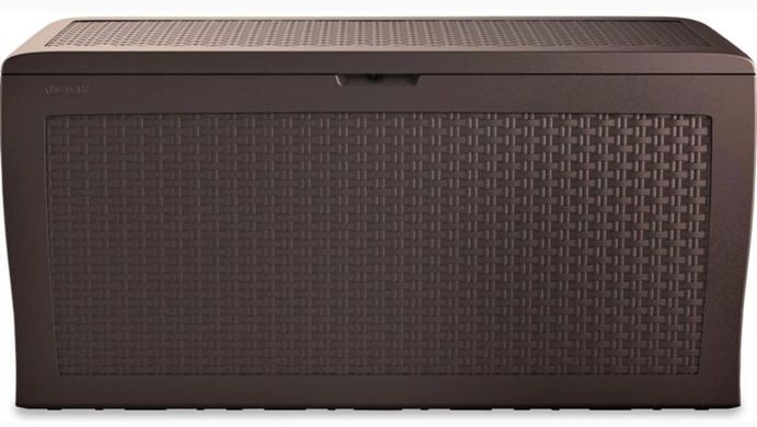Садовий ящик для тераси коричневий 270 л Samoa Rattan Box Keter