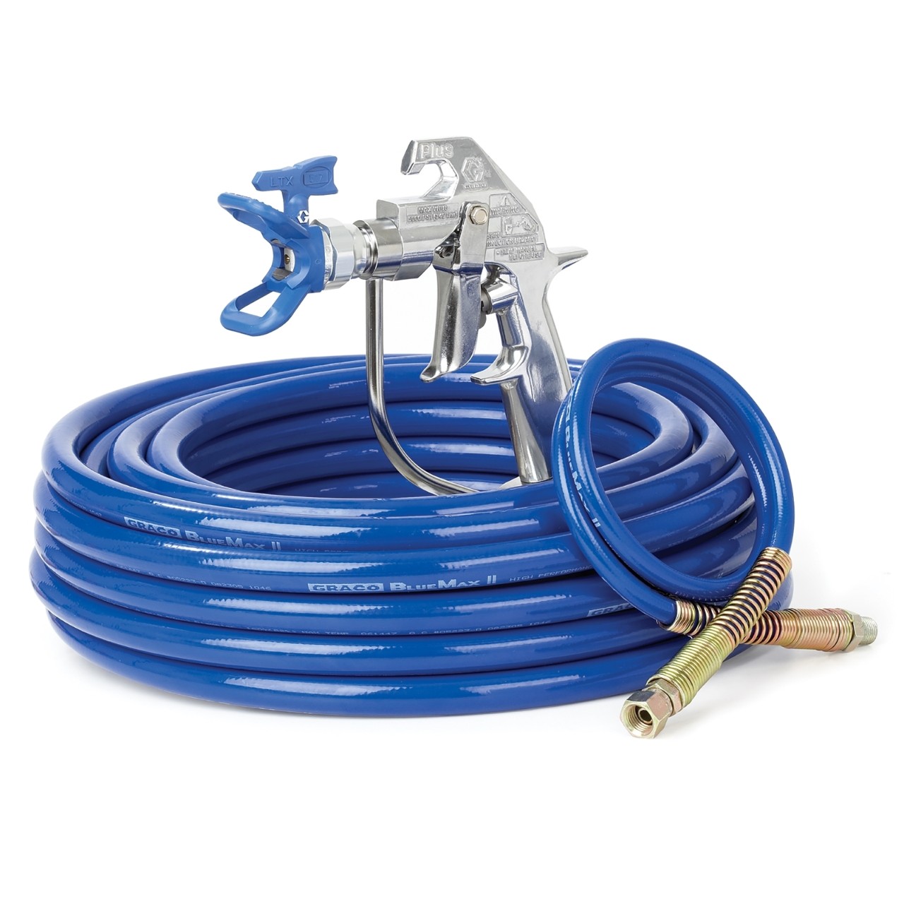 Краскопульт Graco Silver Plus у комплекті: шланг BlueMax II 15,2 м і насадка RAC X LTX 517