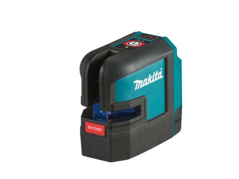 Лазерный нивелир Makita SK106DZ 12 В, крестовой, 4 точки, до 25 м, красный