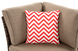 Подушка декоративна Red ZigZac 45&times;45 см червона геометрична&nbsp;MoodMe