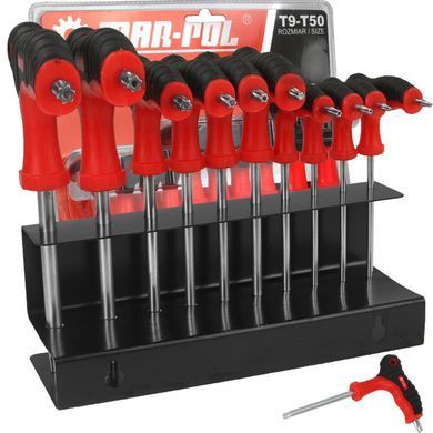Набор ключей Torx Т- типа T9-T50