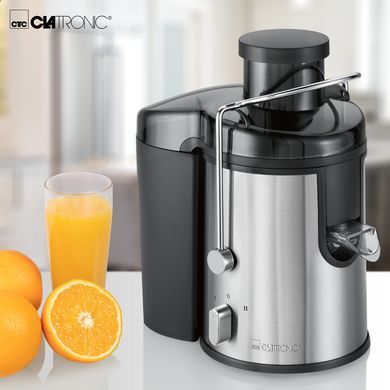 Автоматическая соковыжималка нержавеющая сталь/черный Clatronic AE 3666