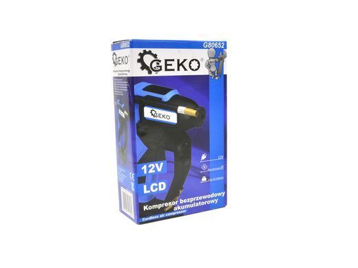 Бездротовий акумуляторний компресор 12 В РК-дисплей Geko G80652