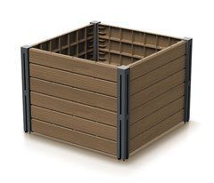Грядка садовая PROSPERPLAST WARZYWNIAK-RABATA BASE PLANET 61,8x61,8x46 см коричневая