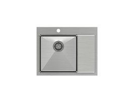 Кухонна мийка Quadron HB7911BS RUSSEL 116 чаша ліва - сталь, вбудовується в стільницю, крило для сушіння