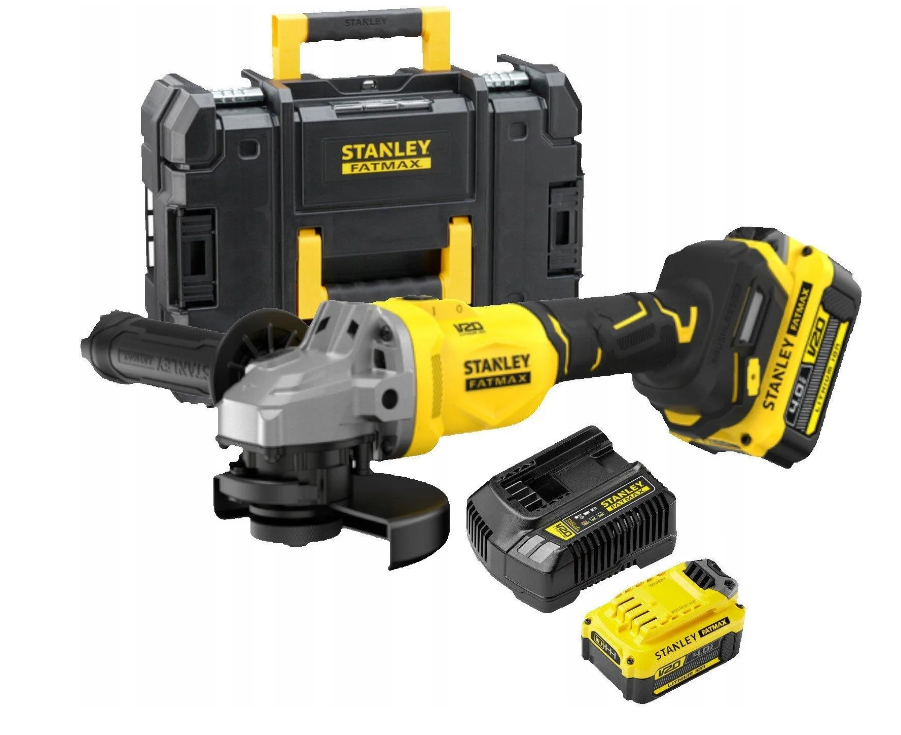 Болгарка угловая аккумуляторная 125 мм 800 Вт Stanley V20 SFMCG710M1T 18 В