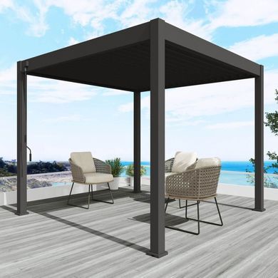 Садовая пергола для дачи 3x3 Gutroof Elegance Антрацит 005838