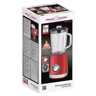 Блендер стаціонарний 1.5 л 800 Вт ProfiCook PC-UM 1195 червоний
