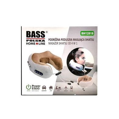 Беспроводной массажер для шеи шиацу, массажная подушка Bass Polska BH 12818