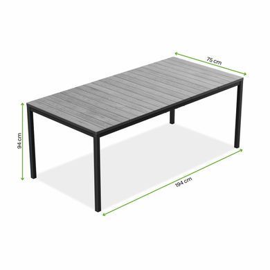 Стіл садовий для тераси DECO PORTO NOVA 200 Black Walnut вологостійкий&nbsp;Keter