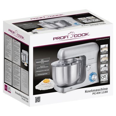 Кухонний комбайн 1500 Вт планетарний міксер 6.2 л ProfiCook PC-KM 1188