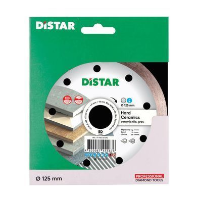 Алмазний диск Distar для твердих керамік 125 X 1,4 X 10 X 22,23 мм