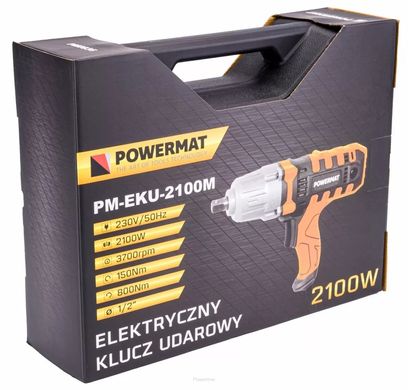 Електричний ударний гайковерт 800 Нм Powermat PM-EKU-2100M