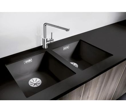 Кухонна мийка Blanco SUBLINE 400-U 525990 чорний - граніт, підвісна