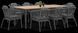 Стол и стулья для сада Furrore Roma Dinning 8+1 Dark Grey