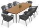 Стол и стулья для сада Furrore Roma Dinning 8+1 Dark Grey