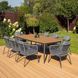 Стол и стулья для сада Furrore Roma Dinning 8+1 Dark Grey