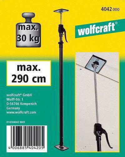 Подпорка телескопическая WOLFCRAFT для гипсокартона 30 кг 1,6–2,9 м