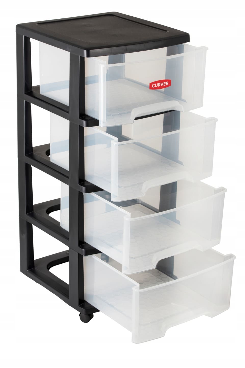 Стелаж на колесах CURVER 4 шухляди 20 л, пластиковий, 38.5x37x84.7 см