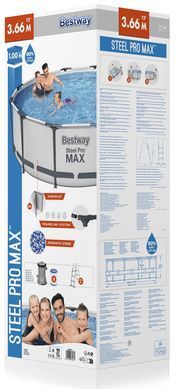 Круглий каркасний басейн Steel Pro Max Bestway 56420