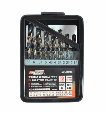 Свердло Metaл Hss M2 набір 19шт./1.0-10 мм/ Premium