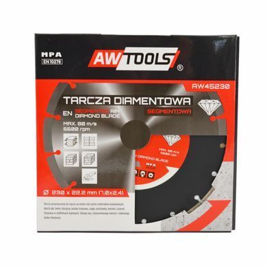 Awtools алмазный диск 400x32-25,4-22,2 / сегментированный