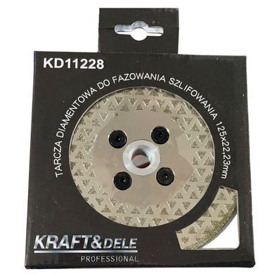 Алмазний диск для зняття фасок і шліфування плитки Kraft&Dele KD11228