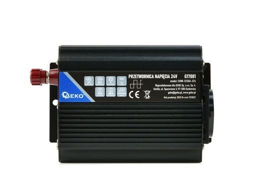 Инвертор преобразователь напряжения 24 В/230 В 250/500 Вт Geko G17001