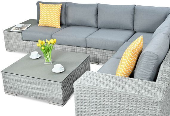 Меблі з ротанга для тераси Focus Garden Avocado Stone Grey