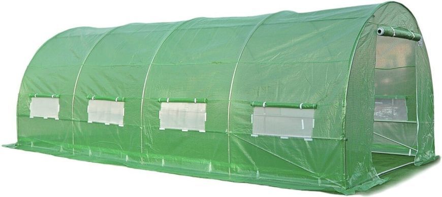 Теплиця садова, парник Focus Garden 3x6x2 м (подвійні двері) зелена