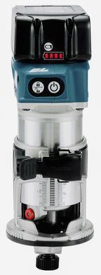 Фрезер акумуляторний MAKITA DRT50RTJX2 6 мм / 8 мм LXT 18 В BLDC + 2 акумулятори по 5,0 Ач + зарядний пристрій + чохол MAKPAC