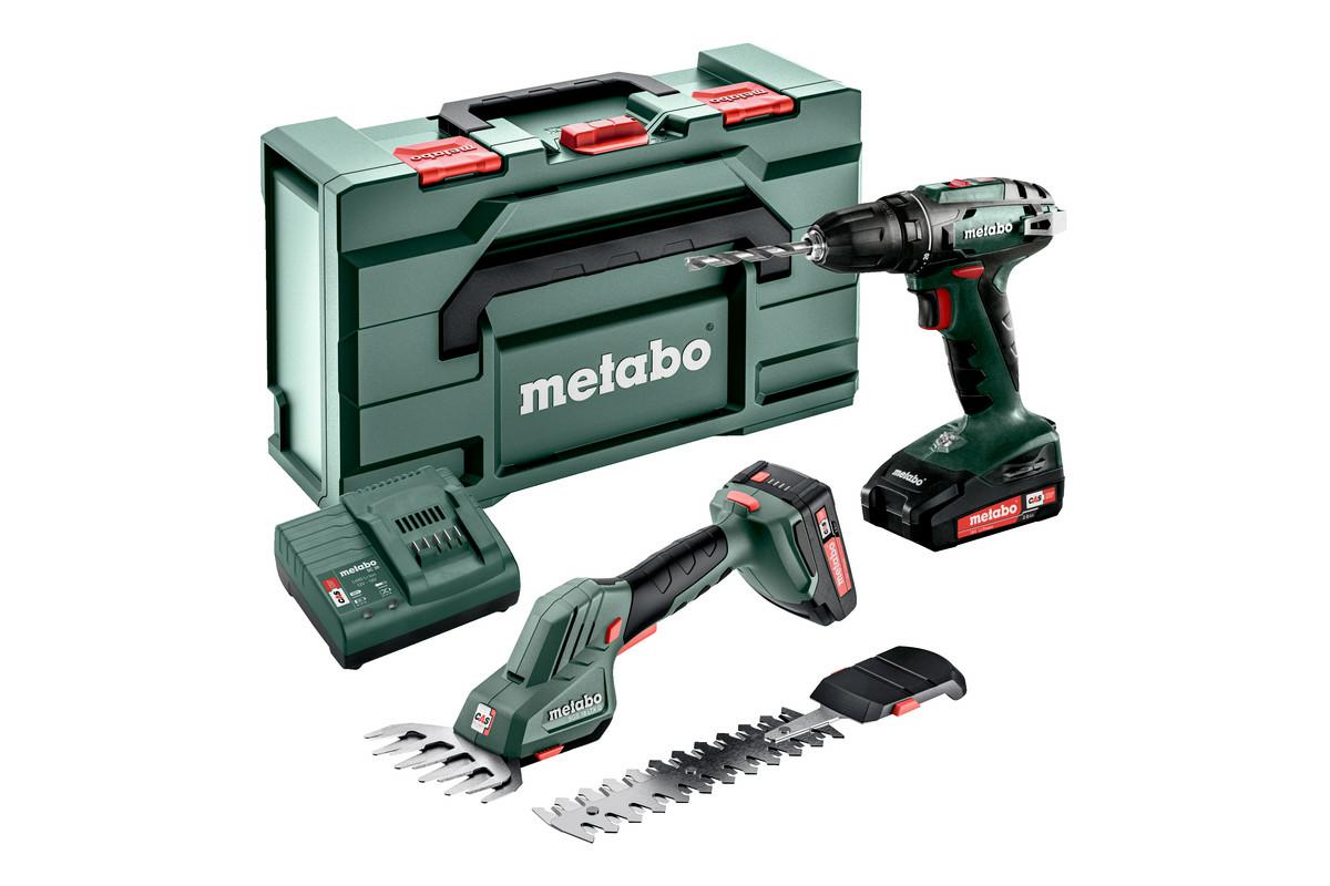 Комплект Metabo COMBO 2.2.5 18 В: SGS 18 LTX Q + BS 18, 2 × 2.0 Ач