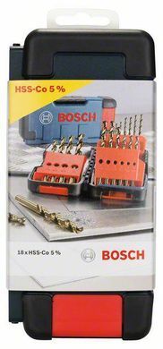 BOSCH НАБІР СВЕРДЕЛ ПО МЕТАЛУ HSS-CO 18шт. TOUGHBOX