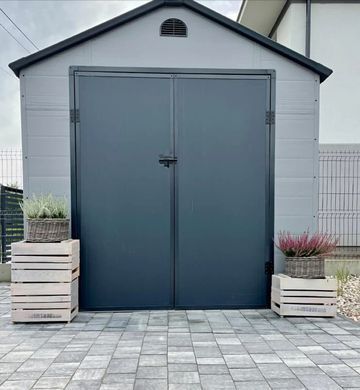 Будиночок для садового інвентарю 242x192 см Hardmaister Vermont Світло-сірий