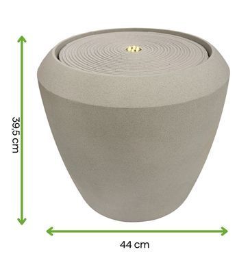 Фонтан садовий WATERFALL з LED підсвіткою Stone Grey MoodMe