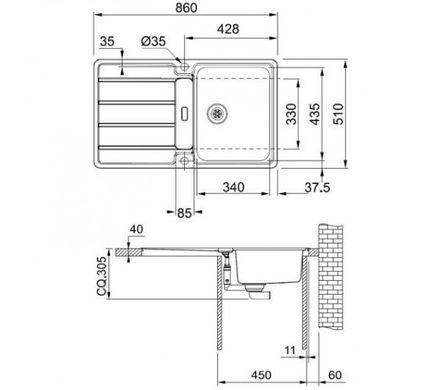 Кухонная мойка Franke Hydros HDX 614