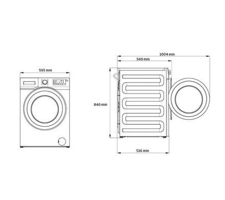 Пральна машина Beko EWUE8636XAW SteamCure - 8 кг