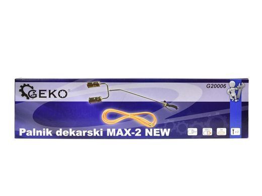 Пальник газовий для покрівельних робіт Max-2 85 см Geko G20006