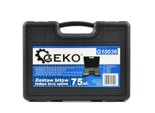 Набір шестигранних біт Torx 75 штук Geko G10036