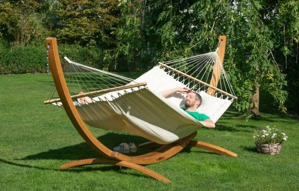 Двухместный гамак из хлопка Latte с шестом Florencia La Siesta