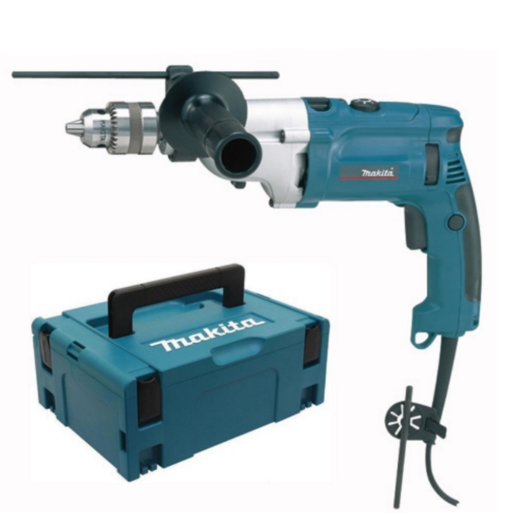 Дриль ударний 1010 Вт, 2 швидкості, ключовий патрон Makita HP2070J