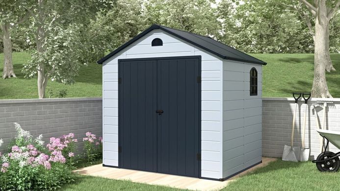 Будиночок для садового інвентарю 242x192 см Hardmaister Vermont Світло-сірий